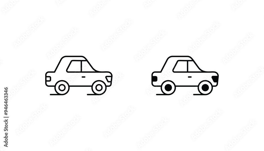 Sedan icon design with white background stock illustration