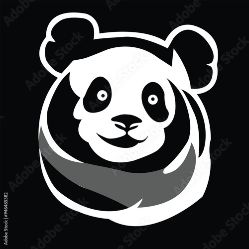 Vectorize Panda As a frame for decorate