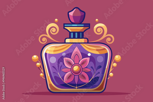 PNG Elegant perfume bottle illustration
