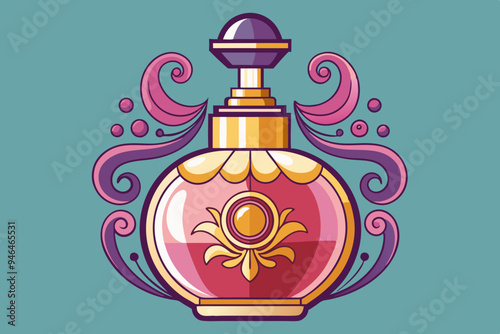 PNG Elegant perfume bottle illustration
