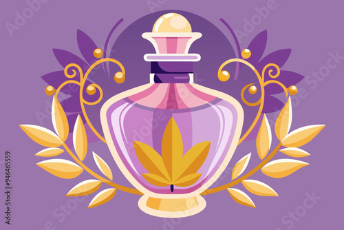 PNG Elegant perfume bottle illustration
