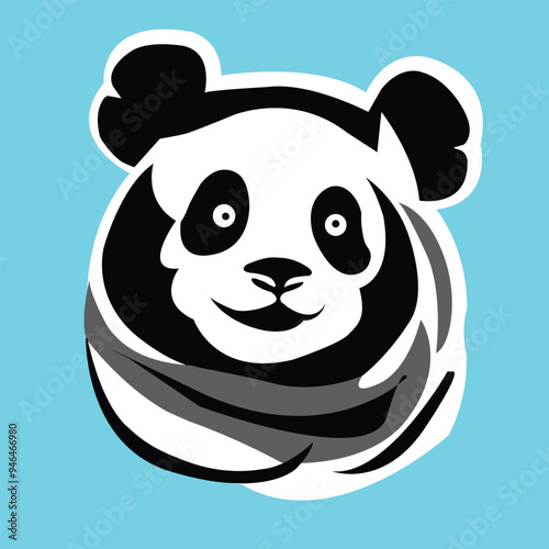 Vectorize Panda As a frame for decorate