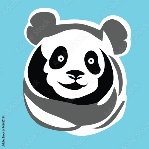 Vectorize Panda As a frame for decorate