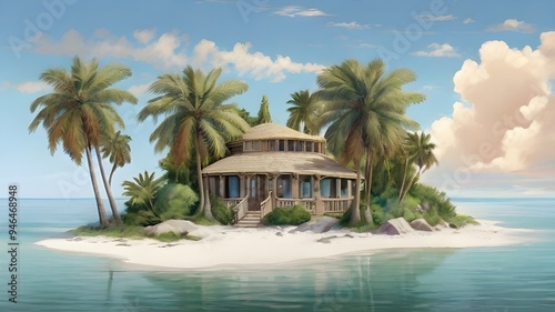 beach with palm trees