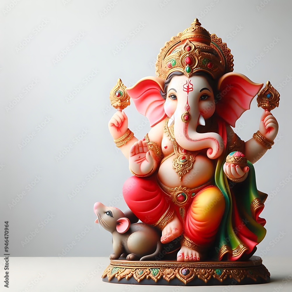 Lord Ganesha with Musak Raj Lord Ganesha with Musak Raj
