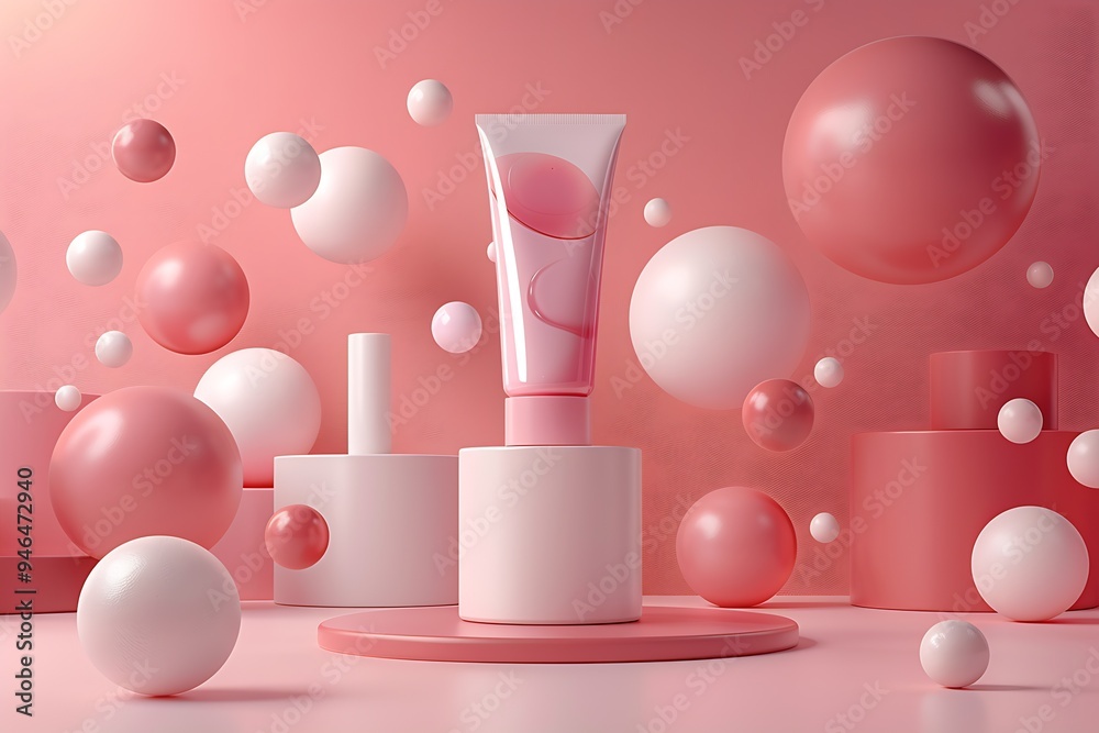 flying cosmetic tube mockup, minimalistic space aesthetic : Generative AI flying cosmetic tube mockup, minimalistic space aesthetic : Generative AI