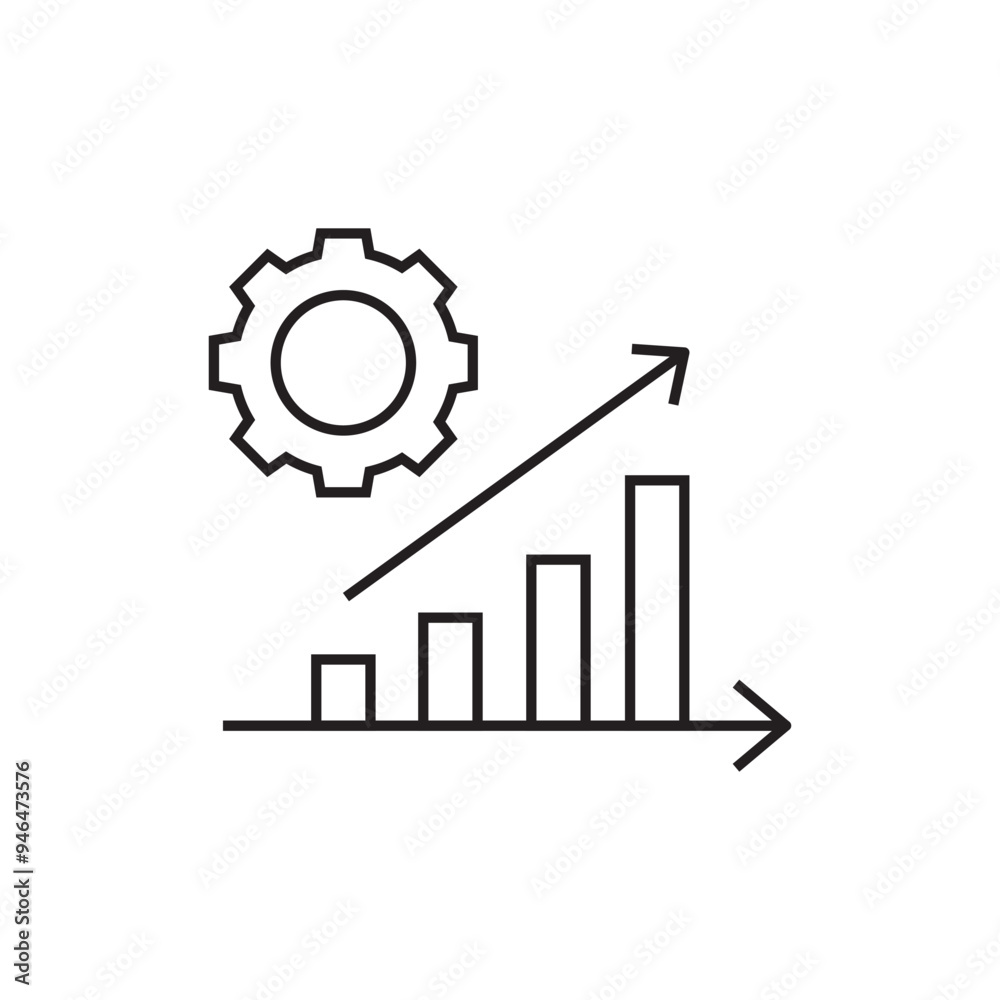 Efficiency increase icon design, isolated on white background, vector illustration Efficiency increase icon design, isolated on white background, vector illustration