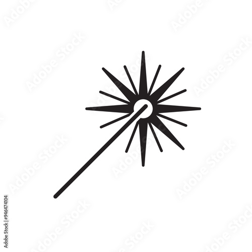 Laser Beam icon design, isolated on white background, vector illustration