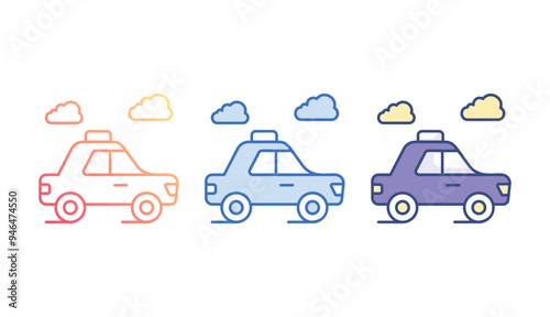Cab icon design with white background stock illustration