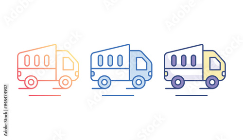 Dump Truck icon design with white background stock illustration