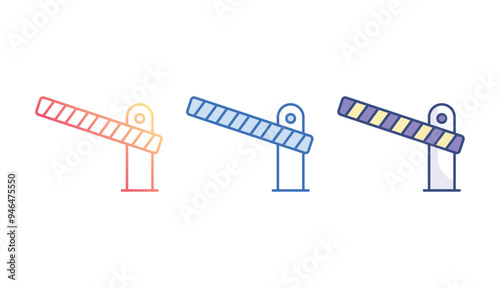 Road Barrier icon design with white background stock illustration