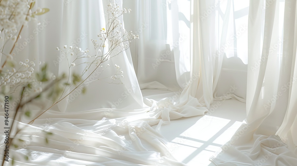 White Curtains and Sunlight White Curtains and Sunlight