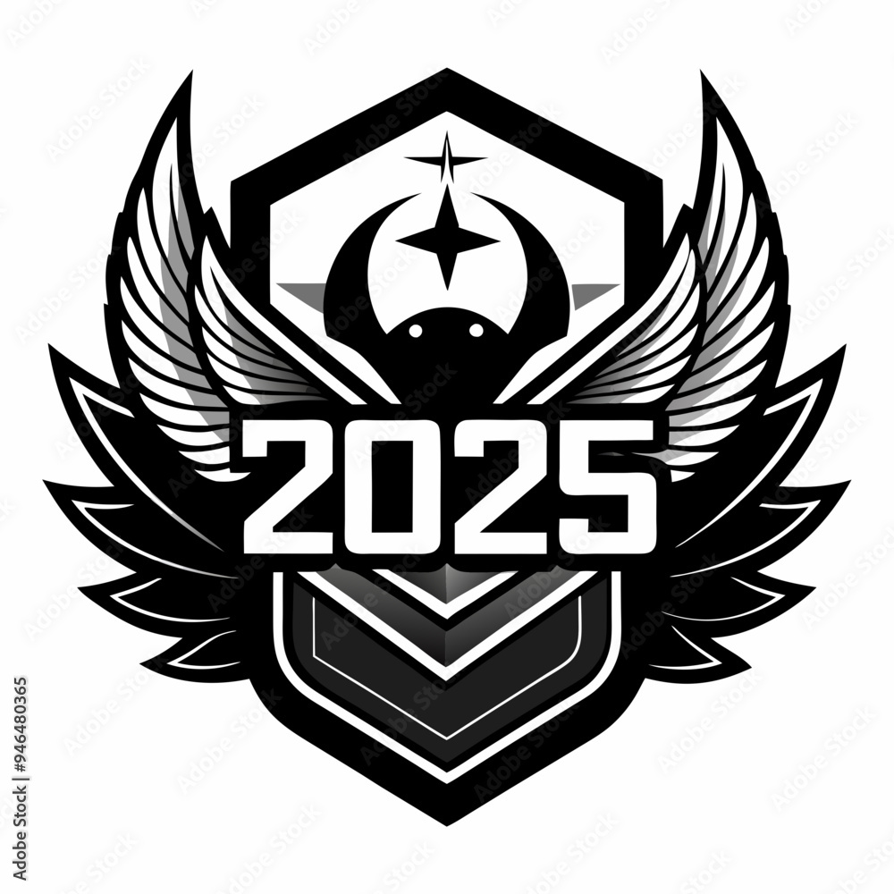 Obraz premium 2025 Black Logo Vector Design