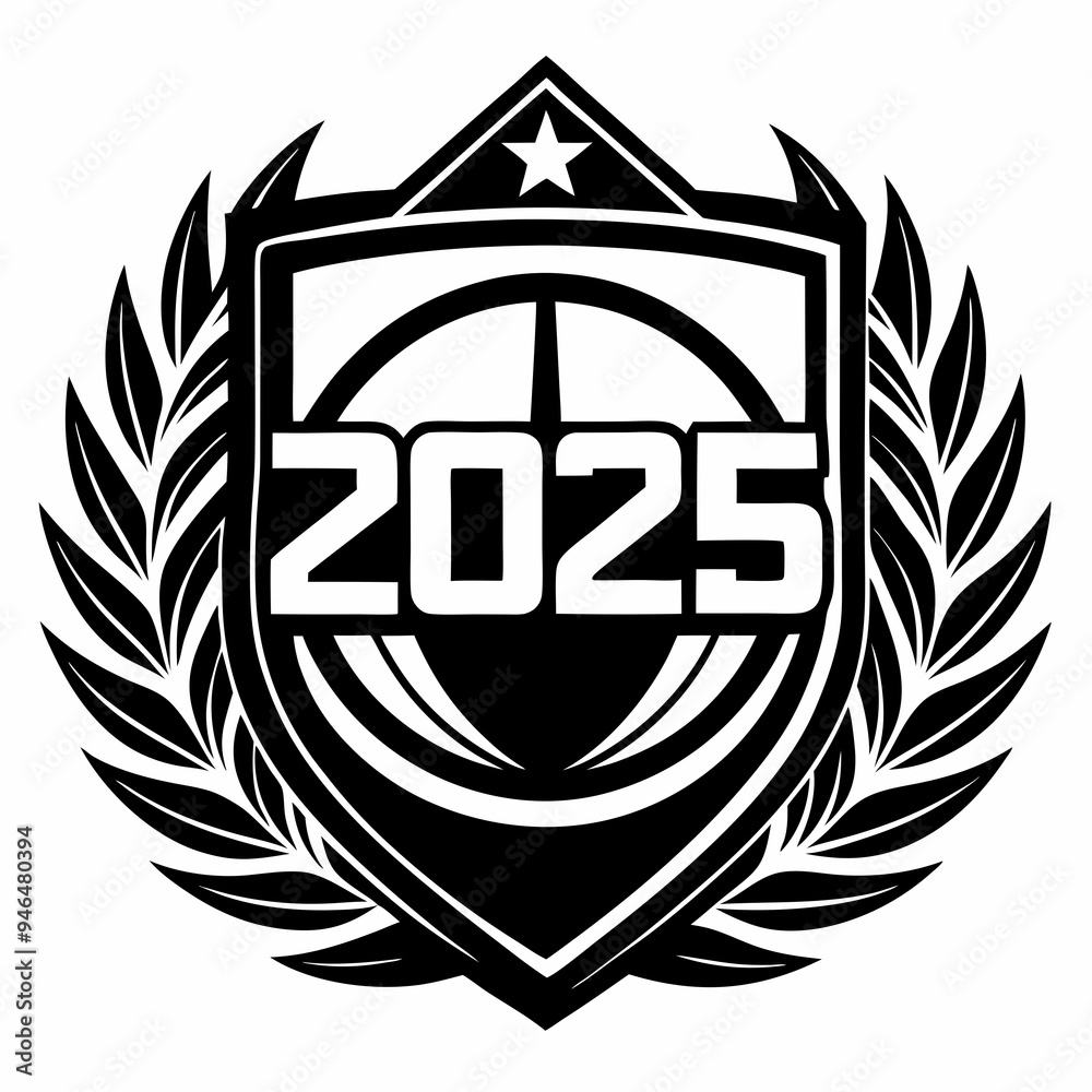 2025 Black Logo Vector Design 2025 Black Logo Vector Design