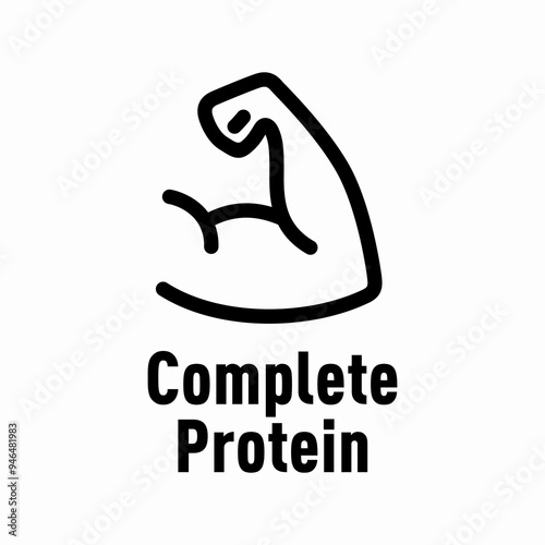 Complete Protein vector information sign