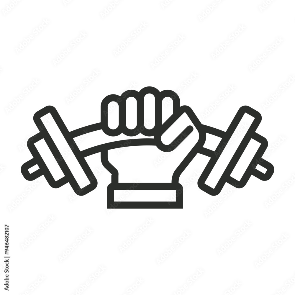 Dumbbell icon, Motivation symbol outline icon, editable vector illustration and transparent graphic element. Isolated on white background Dumbbell icon, Motivation symbol outline icon, editable vector illustration and transparent graphic element. Isolated on white background