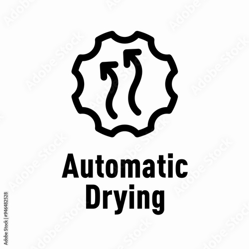 Automatic Drying vector information sign