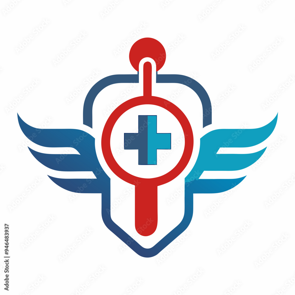 Minimalist Medical Logo Vector Art