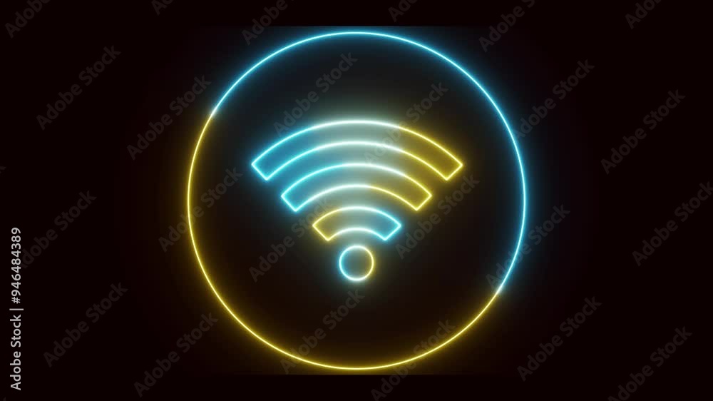 wi-fi icon. Wi-fi Sign In Neon Color, 4K Loop. Wireless Icon Animation - Alpha Channel Apple 4444 - Loop
wi-fi icon. Wi-fi Sign In Neon Color, 4K Loop. Wireless Icon Animation - Alpha Channel Apple 4444 - Loop