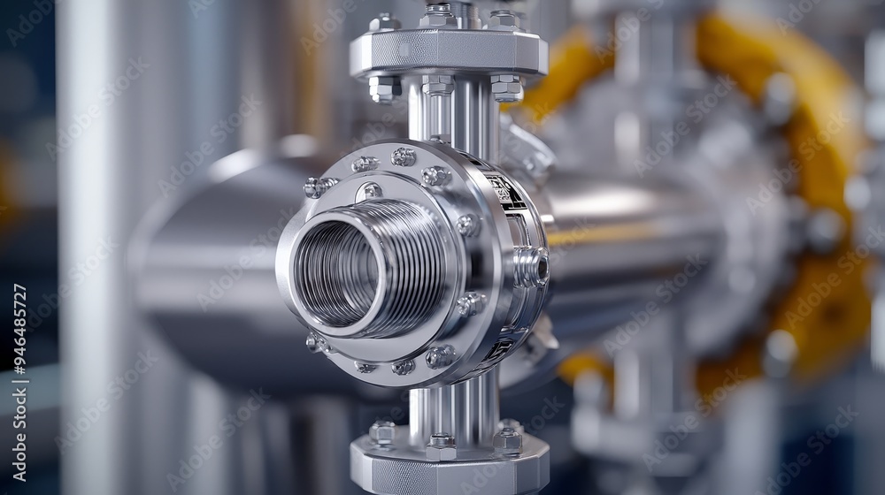 High-resolution shot of the ethylene cooling system s core components, highlighting the precision-engineered valves and fittings High-resolution shot of the ethylene cooling system s core components, highlighting the precision-engineered valves and fittings