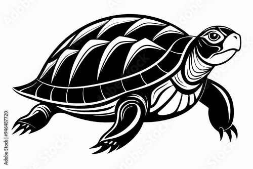 Turtle silhouette vector illustration