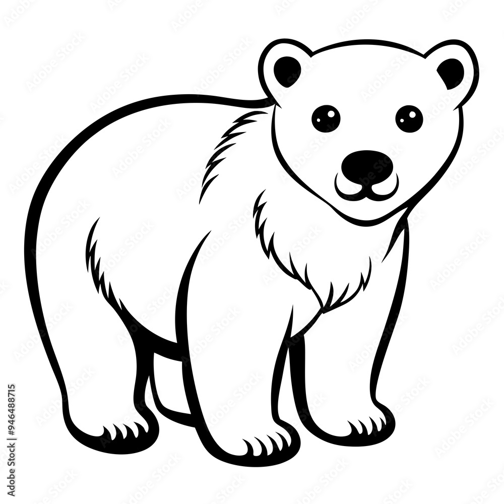Polar Bear Cub Vector Art Polar Bear Cub Vector Art