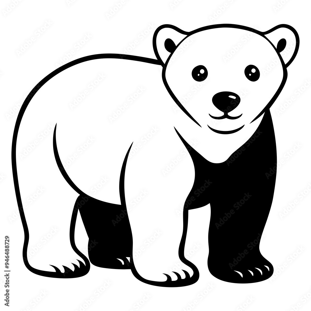 Polar Bear Cub Vector Art Polar Bear Cub Vector Art