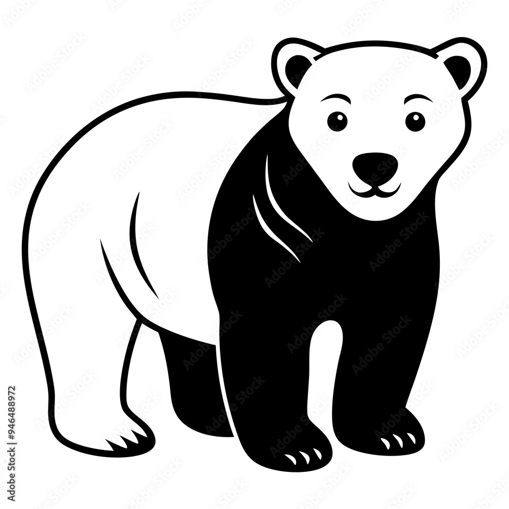 Polar Bear Cub Vector Art Polar Bear Cub Vector Art
