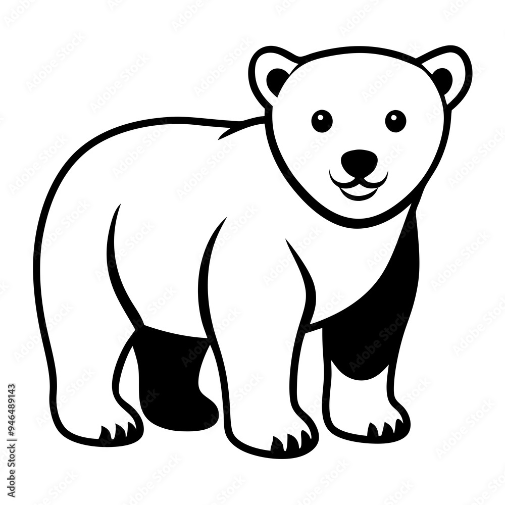 Polar Bear Cub Vector Art Polar Bear Cub Vector Art
