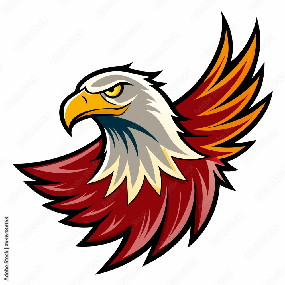 Obraz premium Eagle Logo Vector Art on White Background