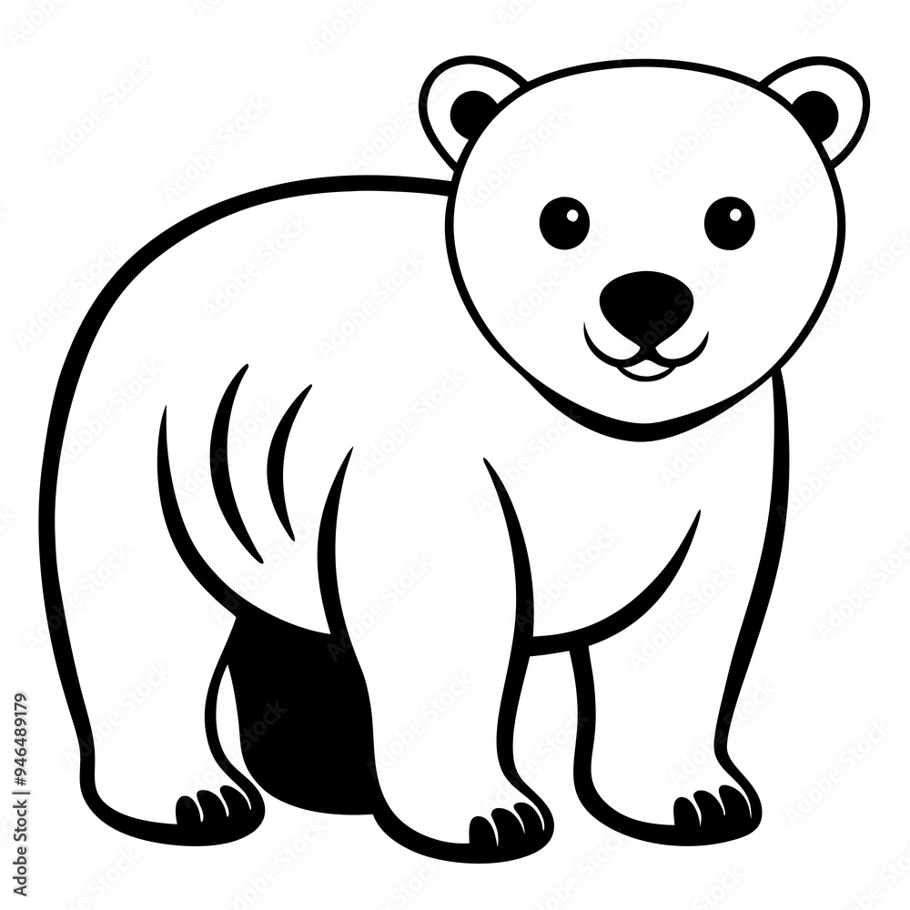 Polar Bear Cub Vector Art Polar Bear Cub Vector Art