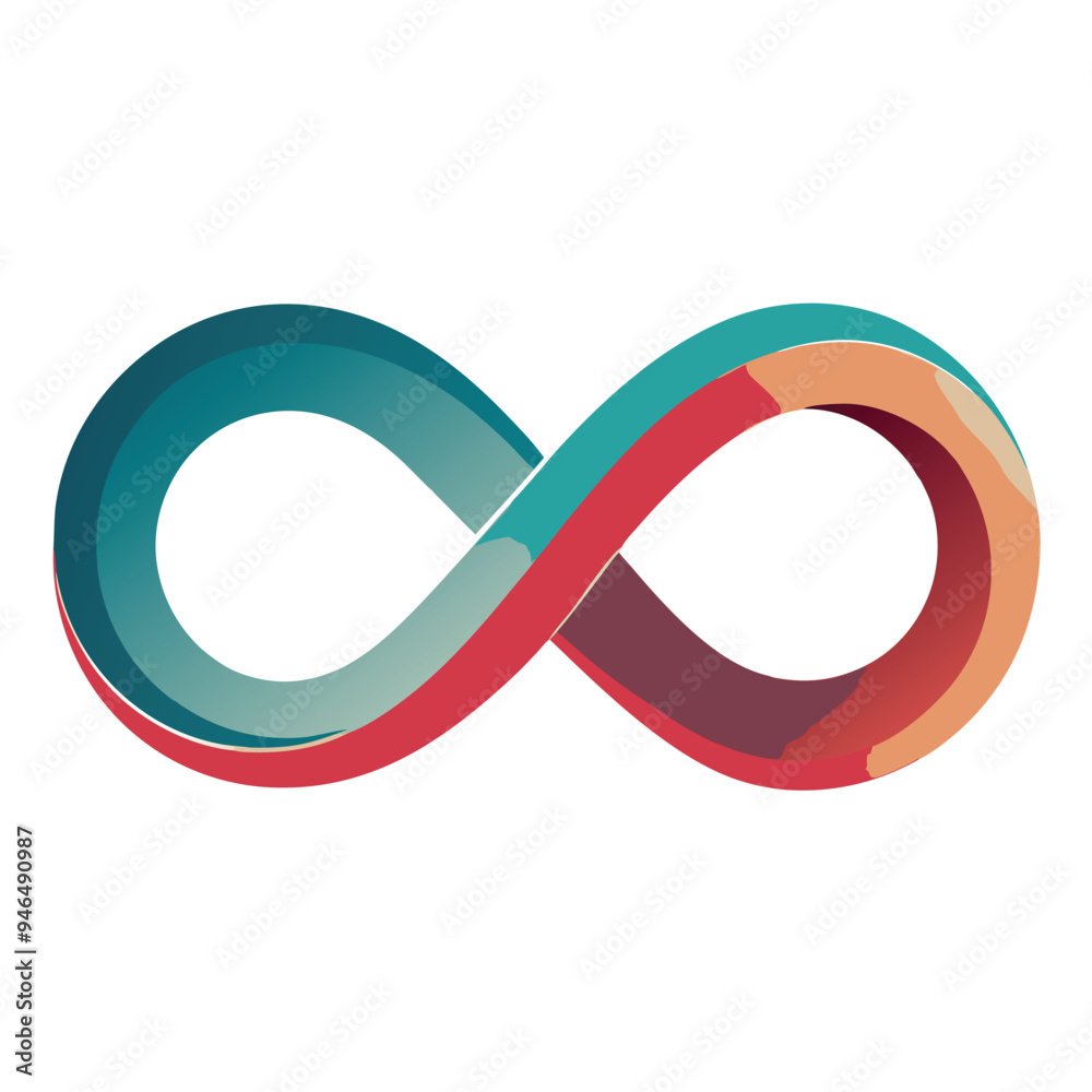 Infinity Vector logo illustration minimalistic icon Infinity Vector logo illustration minimalistic icon