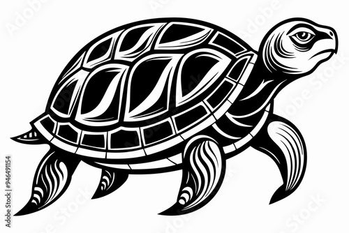 Turtle silhouette vector illustration