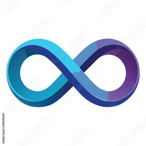 Infinity Vector logo illustration minimalistic icon 