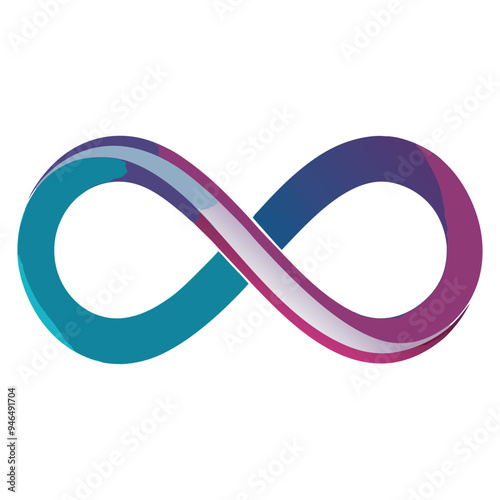 Infinity Vector logo illustration minimalistic icon 