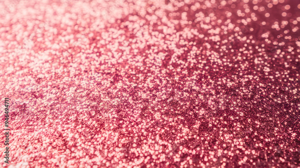 Pink Glitter Texture On A Flat Surface, Shiny Pink Particles, Blurred Effect Pink Glitter Texture On A Flat Surface, Shiny Pink Particles, Blurred Effect