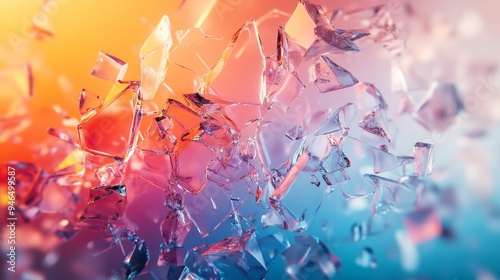 Abstract Shattered Glass Background