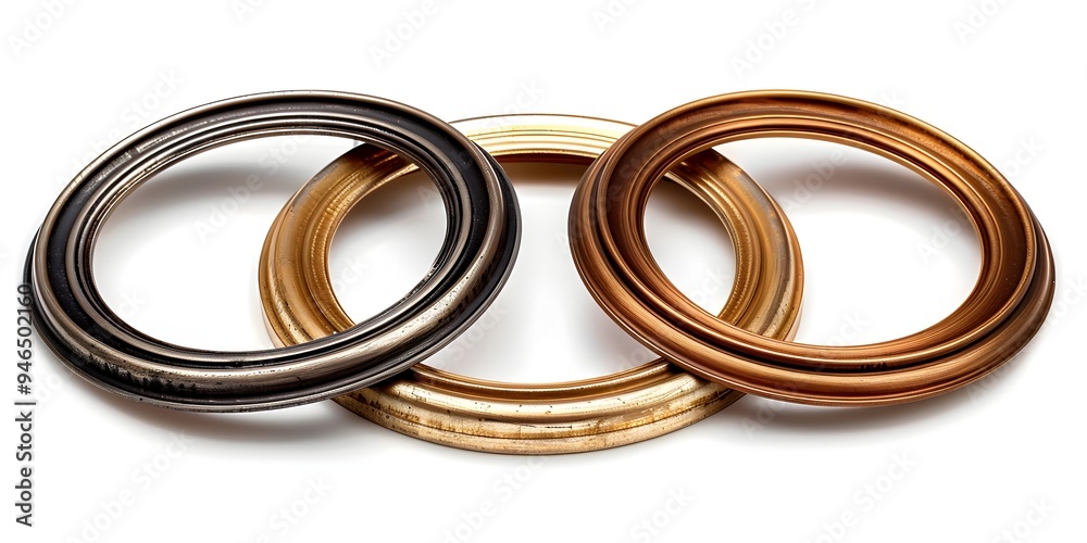 Simple Oval Line Frames on White Background for Portraits or Formal Photos Simple Oval Line Frames on White Background for Portraits or Formal Photos