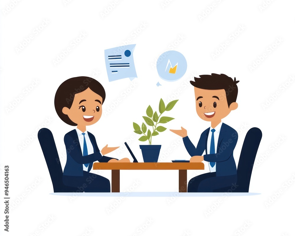 A team of business partners discussing investment opportunities with a venture capitalist A team of business partners discussing investment opportunities with a venture capitalist
