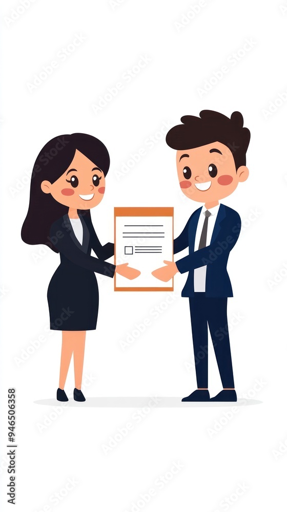 A grant approval certificate being awarded to a business owner in a formal setting A grant approval certificate being awarded to a business owner in a formal setting