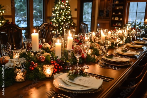 christmas table setting