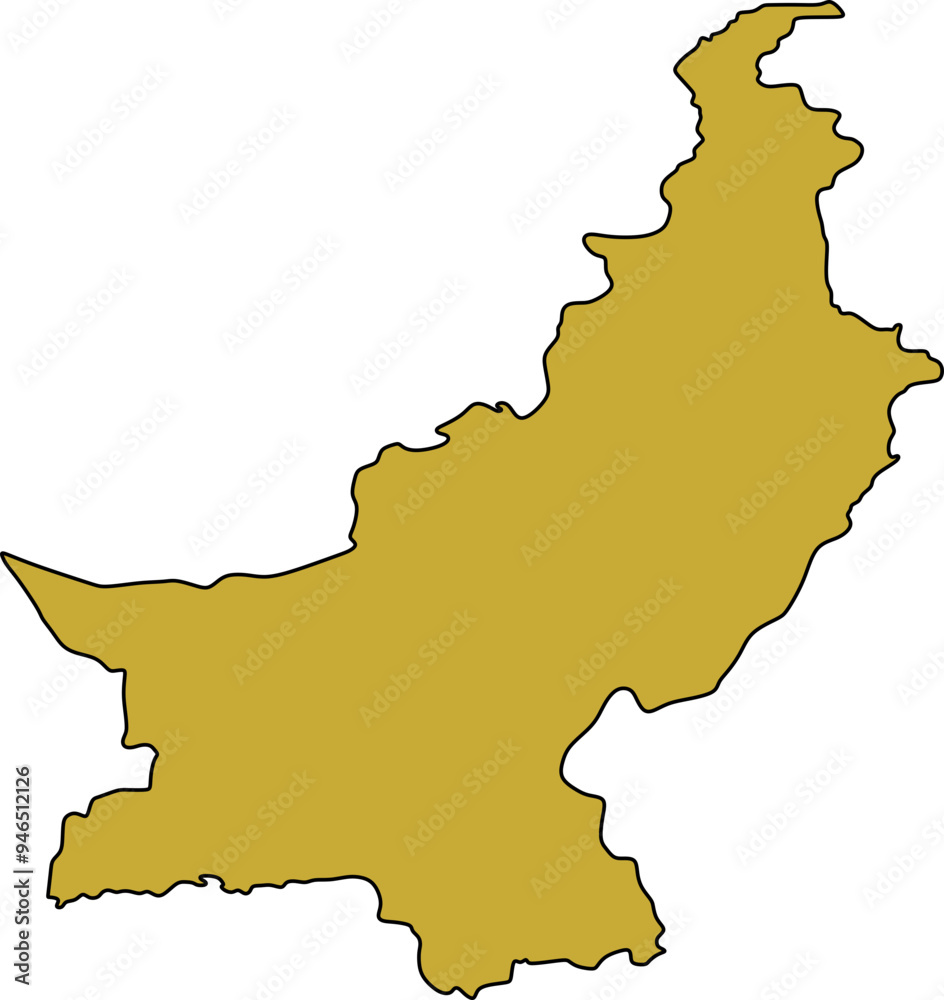 Obraz premium Pakistan Map Outline