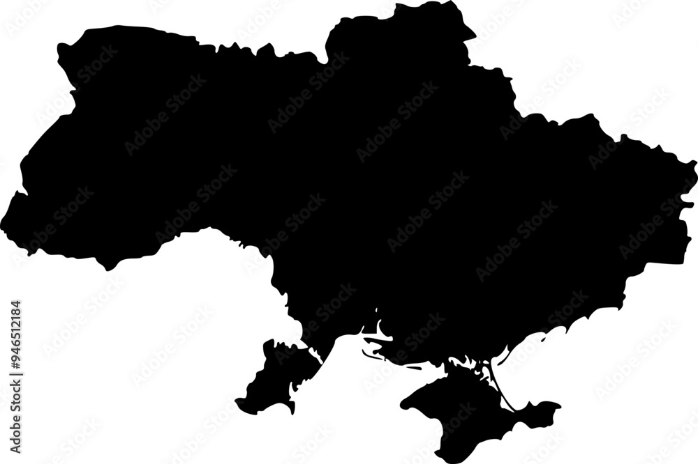 Obraz premium Ukraine Map Outline