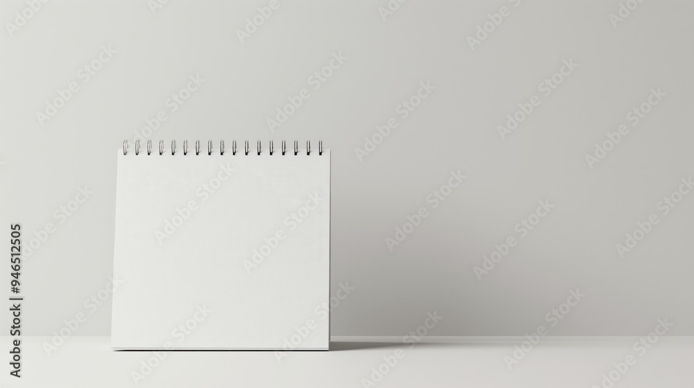 White desk calendar on a light background, a mockup template with a minimalist. White desk calendar on a light background, a mockup template with a minimalist.