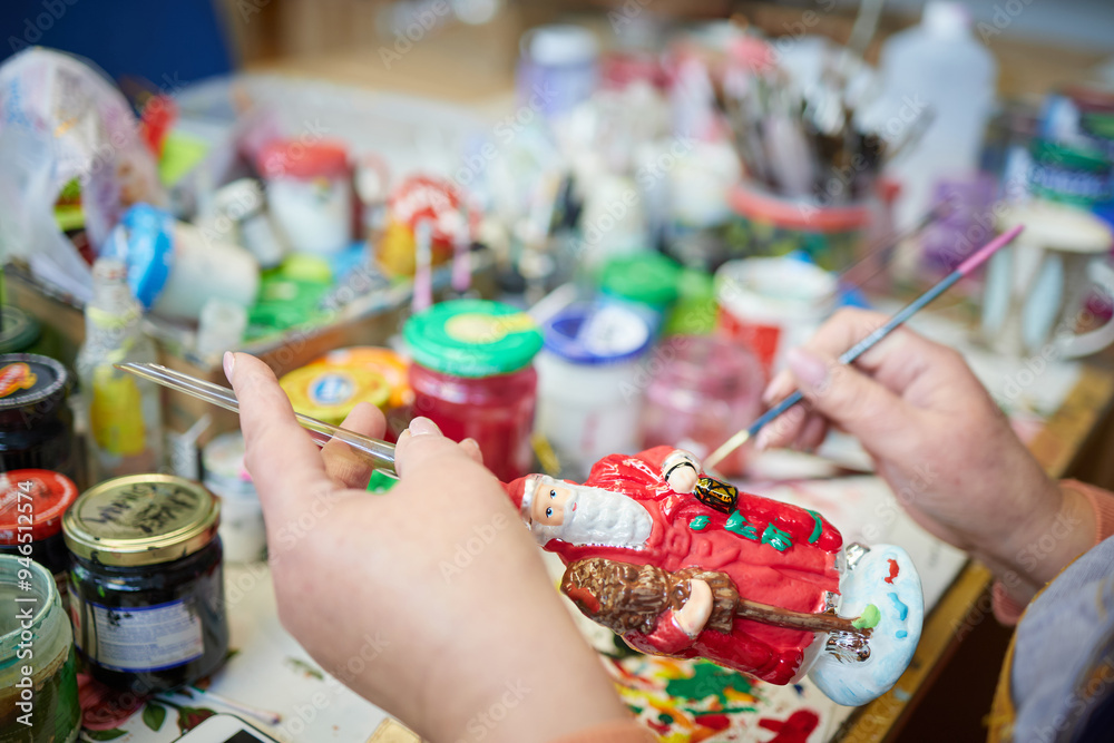 Fototapeta premium The Magic of Christmas: Making and Decorating Holiday Toys