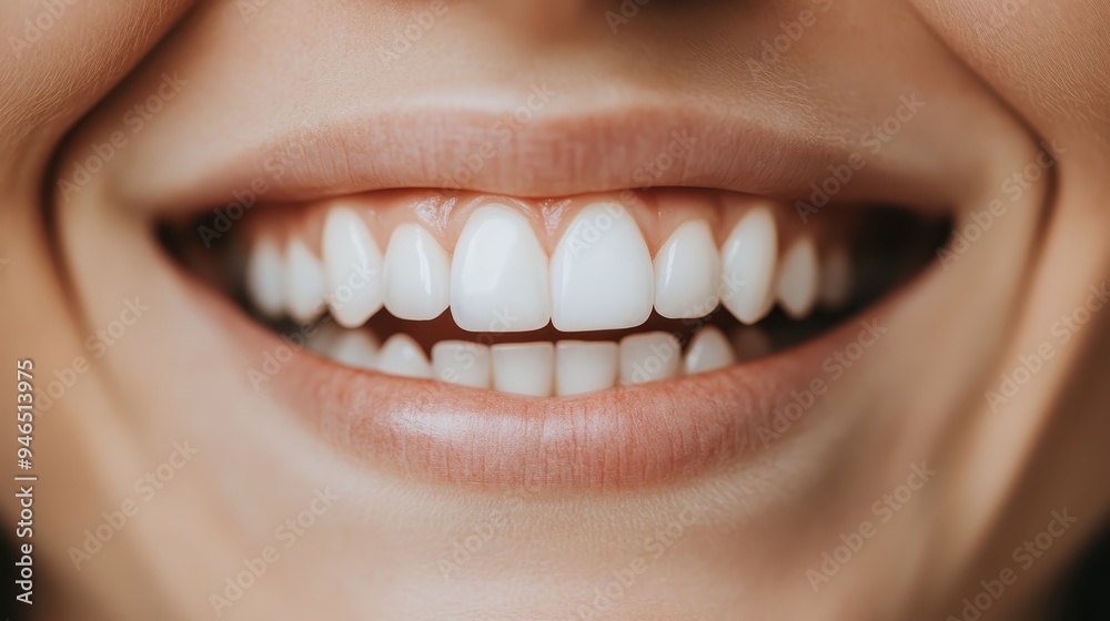 A close-up photograph captures a joyful smile featuring perfectly aligned, clean, and white teeth, representing dental health and happiness in crisp detail. A close-up photograph captures a joyful smile featuring perfectly aligned, clean, and white teeth, representing dental health and happiness in crisp detail.
