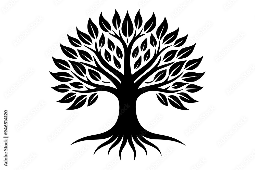 Vibrant Tree of Life Logo - Abstract Root Vector Design Vibrant Tree of Life Logo - Abstract Root Vector Design