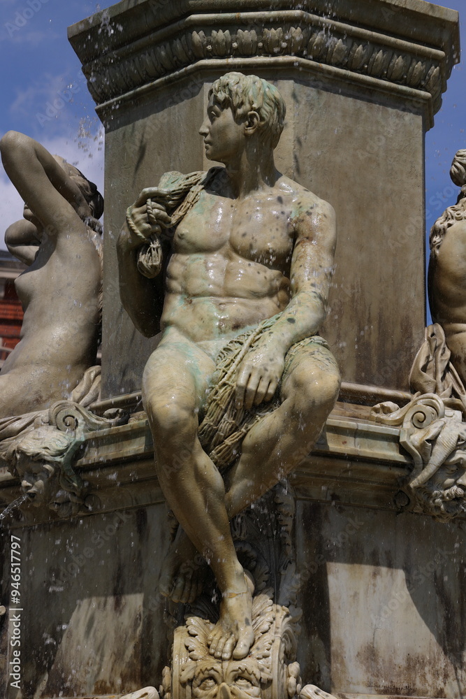 Sockel des Brunnen Muschelminna in der Stadt Görlitz Sockel des Brunnen Muschelminna in der Stadt Görlitz