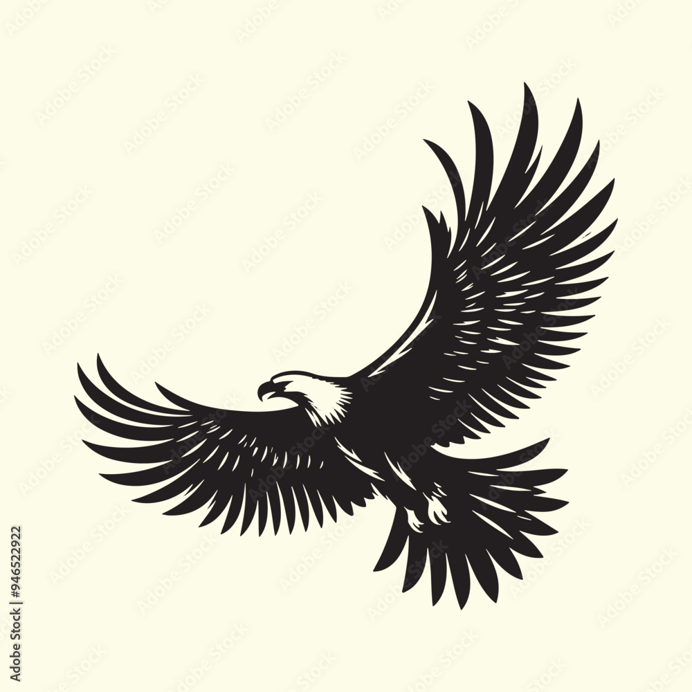 Editable Black Eagle Silhouette Design in Vector Format on Transparent Background Editable Black Eagle Silhouette Design in Vector Format on Transparent Background