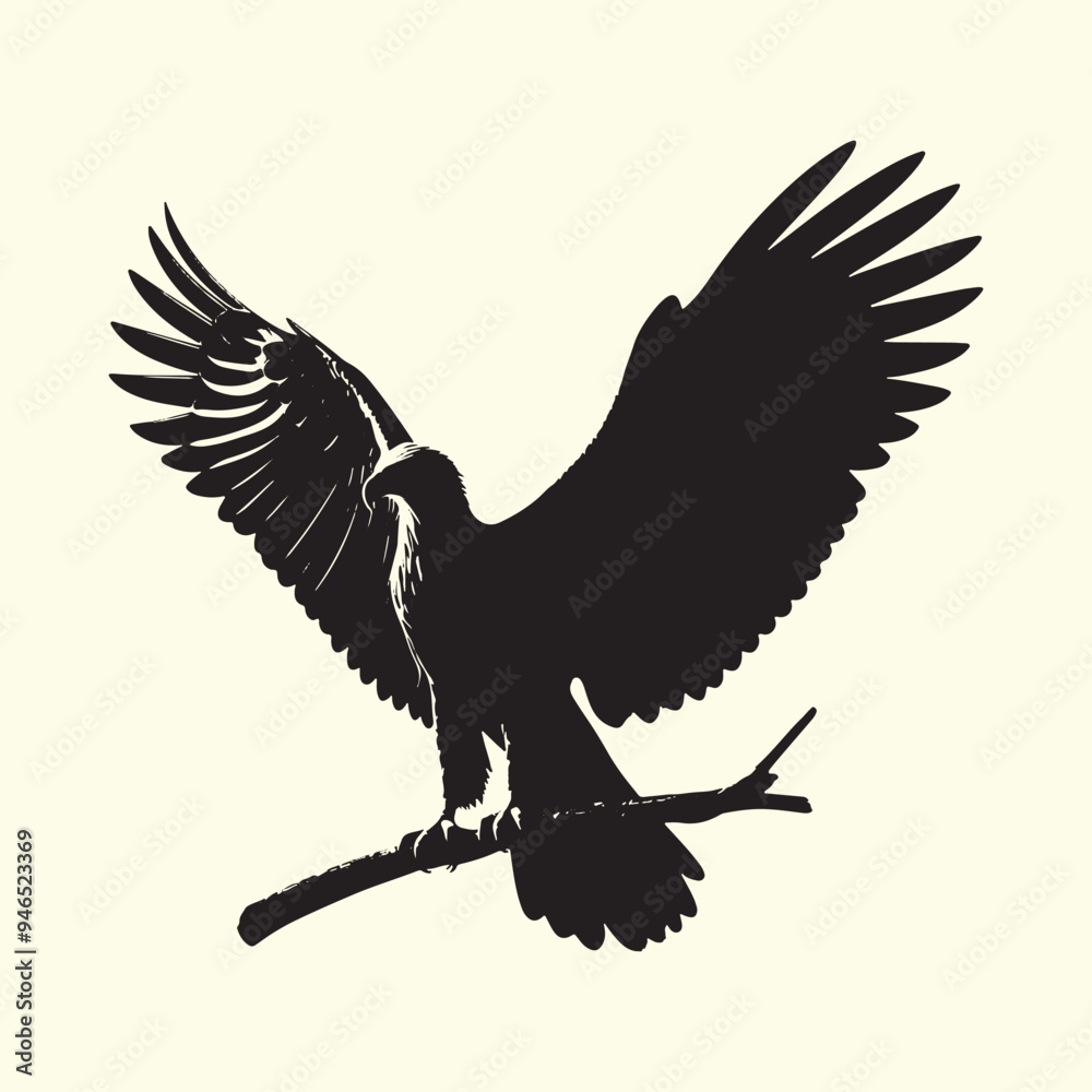Editable Black Eagle Silhouette Design in Vector Format on Transparent Background Editable Black Eagle Silhouette Design in Vector Format on Transparent Background